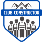 Un logo que representa a un club de trabajadores de construcción civil